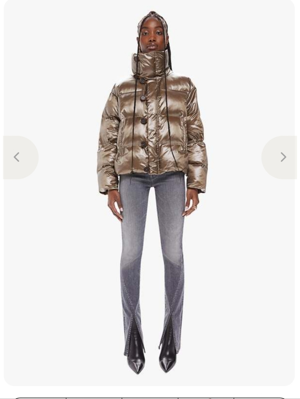 Mother The Buttoned Up Puffer Luster Coat $475